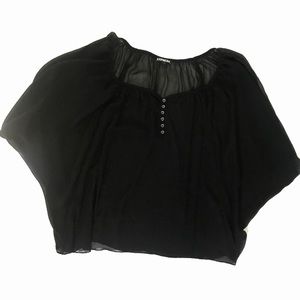 Express sheer black blouse